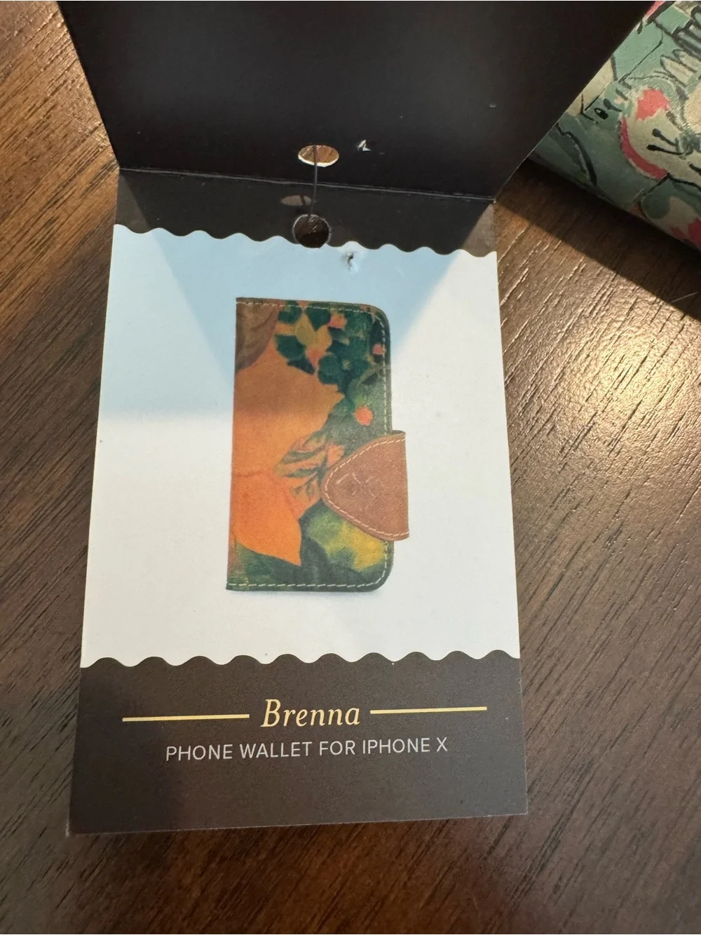 NWT Patricia Nash Leather Brenna Phone Wallet iPhone X Postcard Italian Print